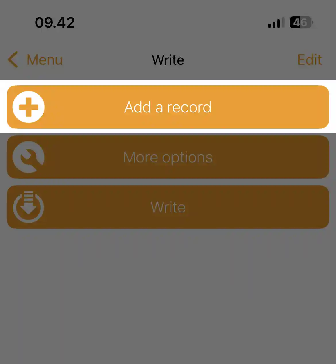 NFC Tools app Add record