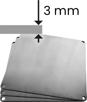 Steel Plate SH02-3, 3 mm - 18-pack