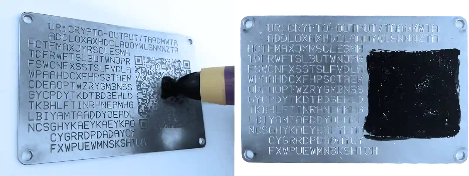 QR before and after solid marker