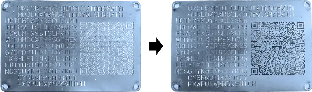 QR before and after solid marker